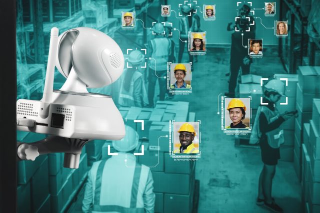 Facial recognition technology for industry worker to access machine control